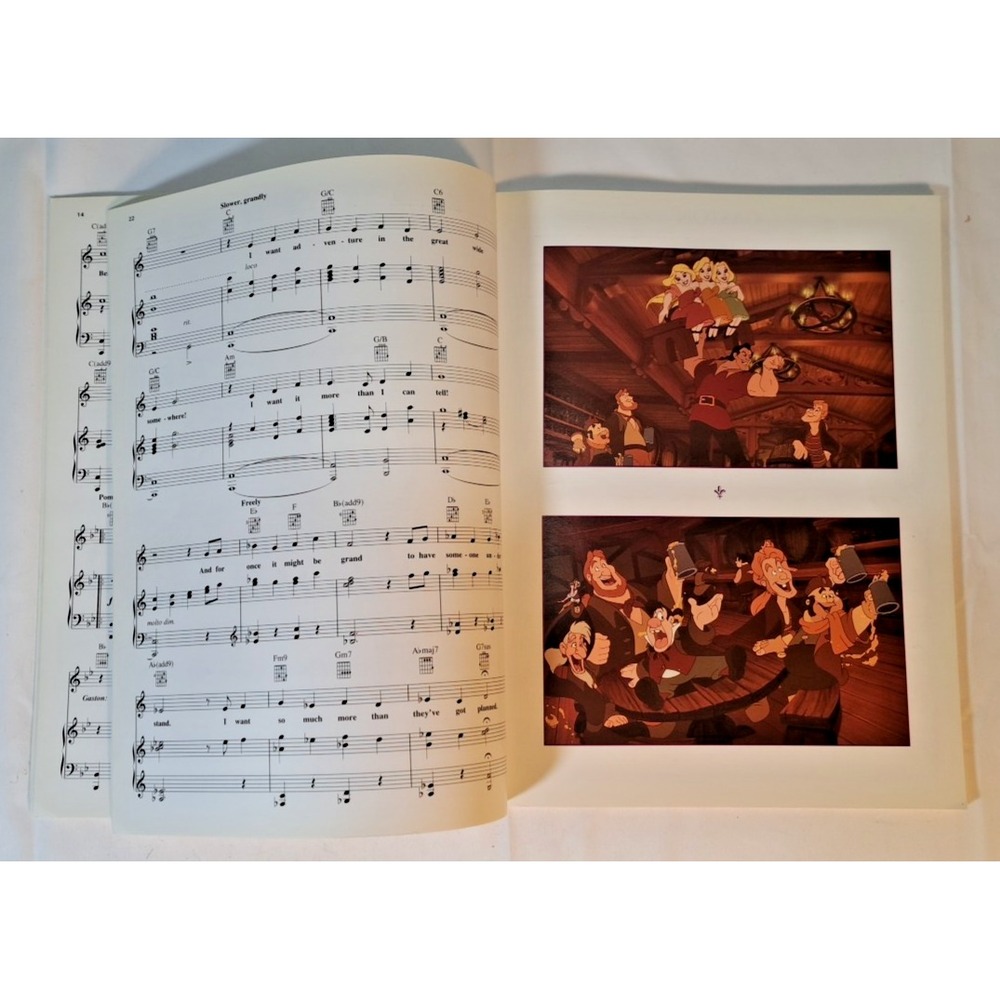 Disney Beauty and the Beast Sheet Music Piano Vocal Songbook Alan Menken 1991 - Picture 5 of 6